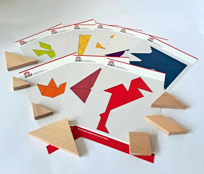 Kommunikations-Puzzle Tangram
